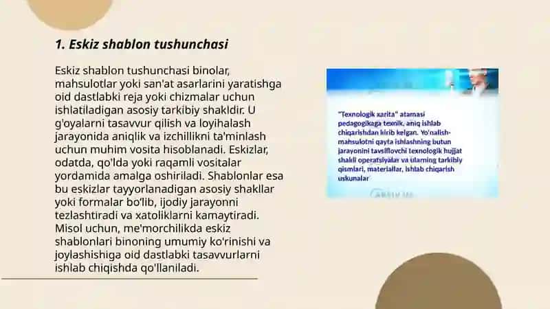 Eskiz shablon texnologik xarita haqida tushuncha 3
