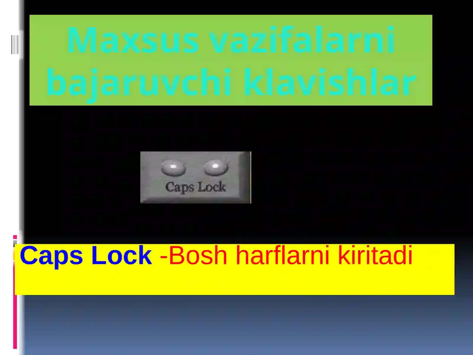 Klaviatura bilan ishlashni o’rganish 3
