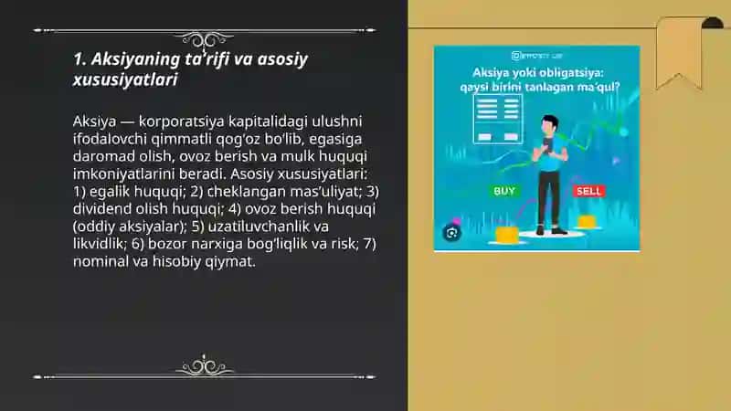 Aksiyaning baholanishi va xususiyatlari 3
