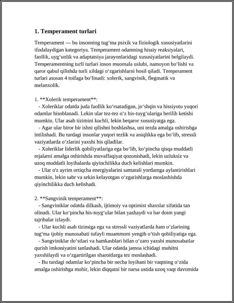 TEMPERAMENT 3