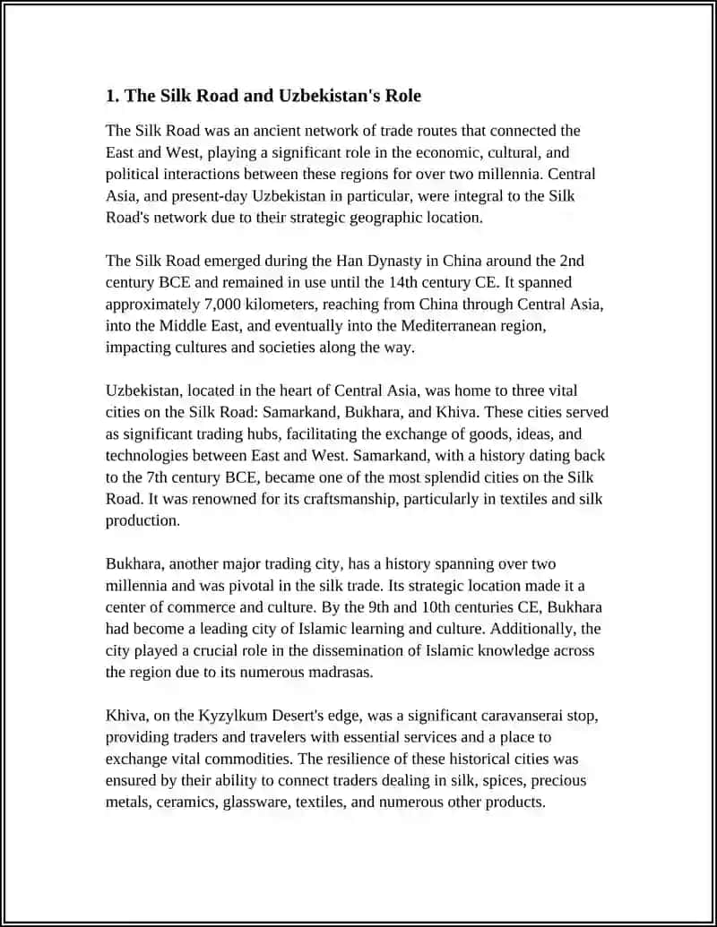 The Silk Road and Uzbekistan's Role 3