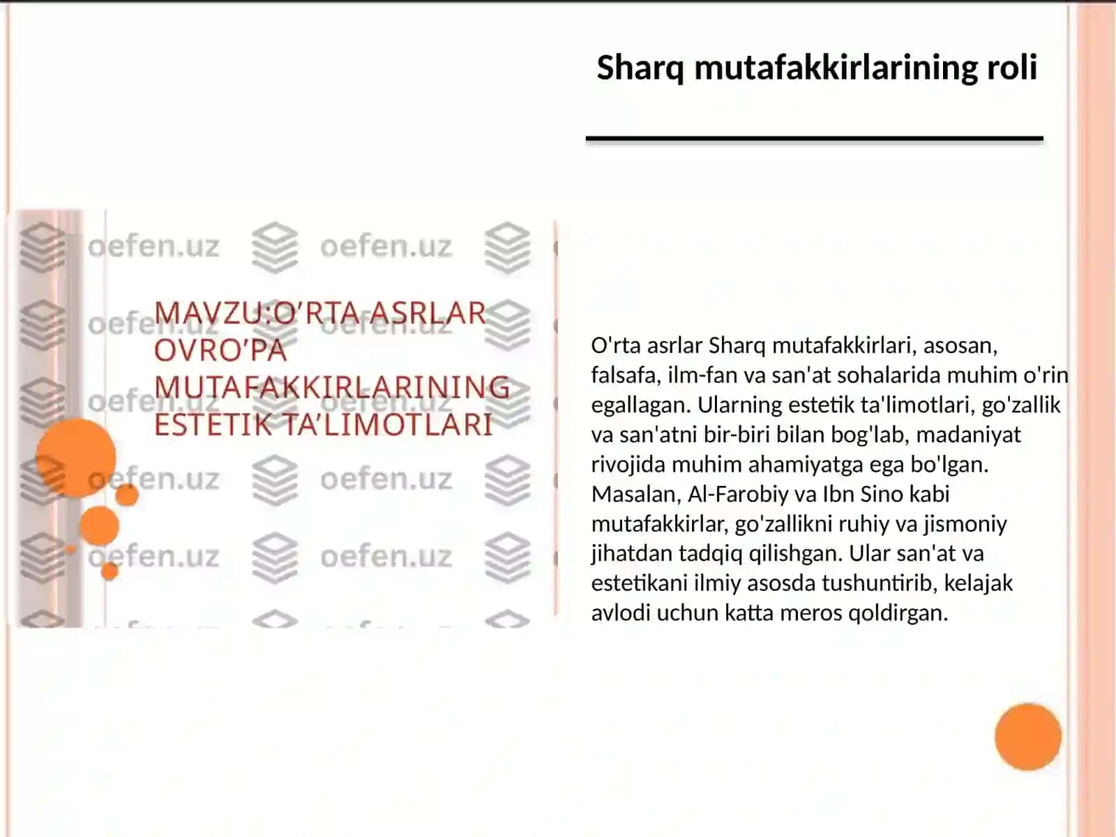 O'rta asrlar Sharq mutafakkirlarining estetik ta'limotlari 3