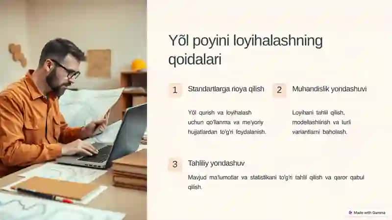 Yõl poyini loyihalash 3