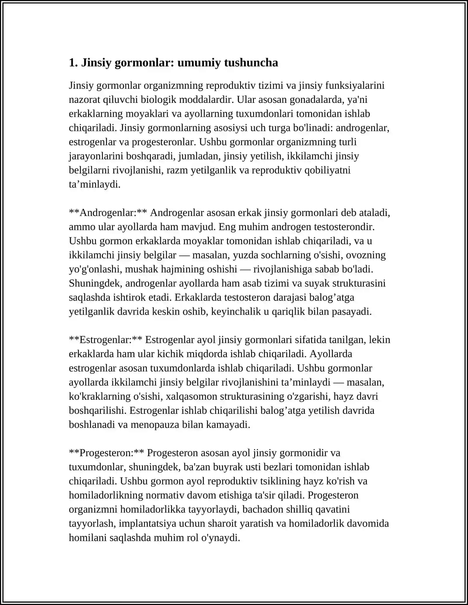 JINSIY GORMONLAR Referat 3
