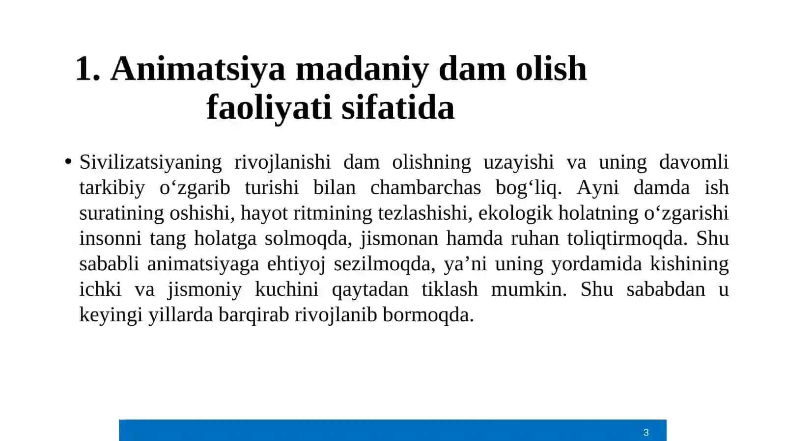 Animatorlik xizmatlarini tashkil etish 3