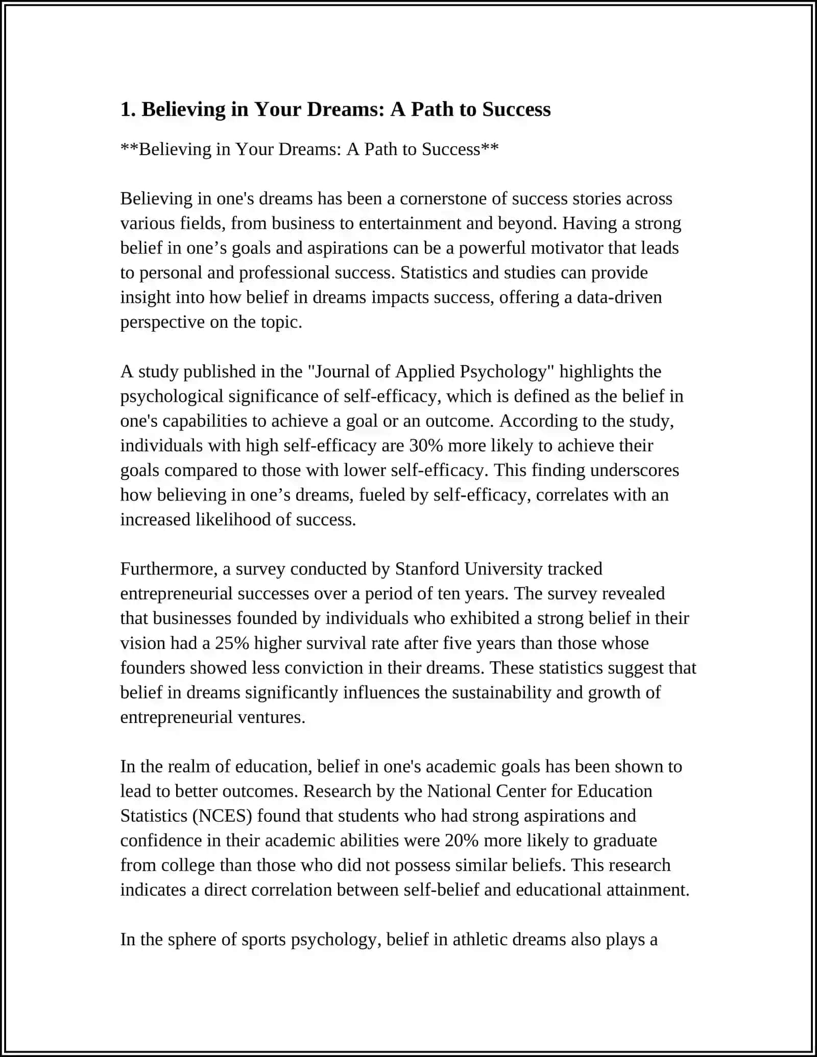 Believing in Your Dreams: A Path to Success 3