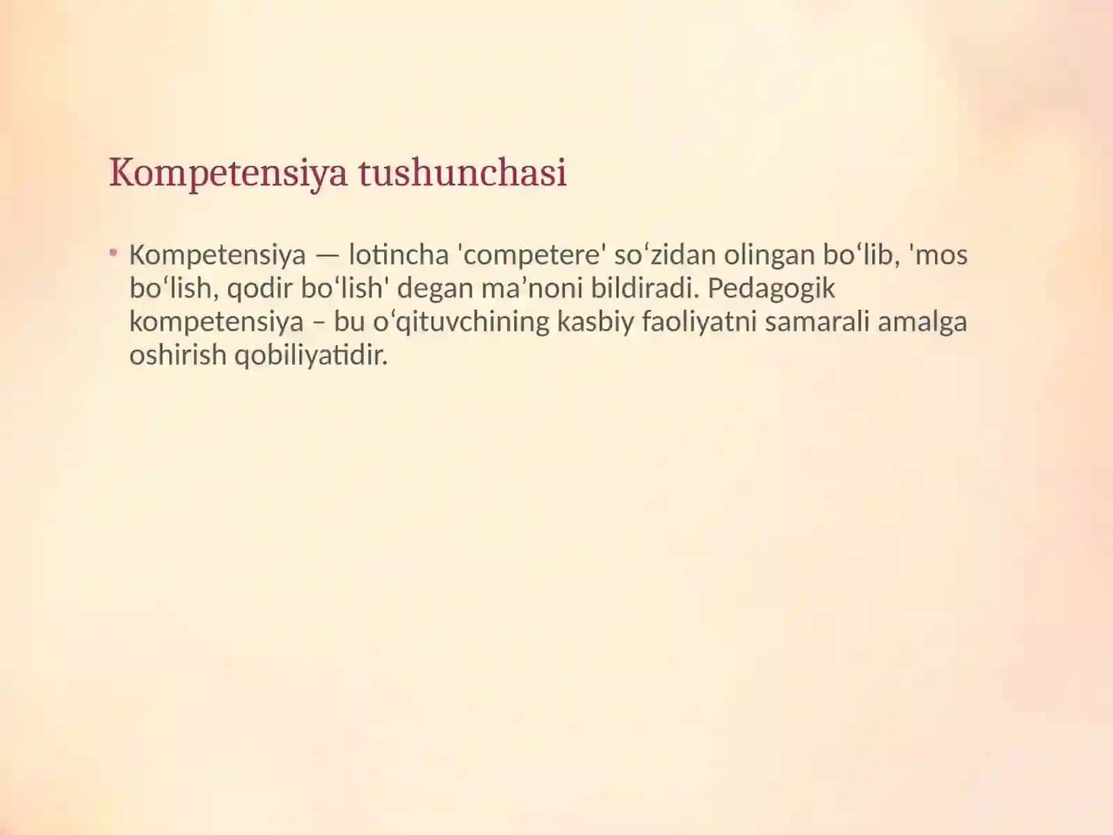 Pedagogikaning umumiy kasbiy kompetensiyasi 3