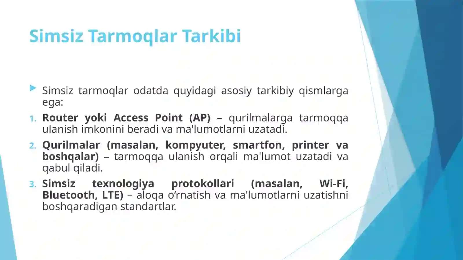 Simsiz tarmoqlar 3
