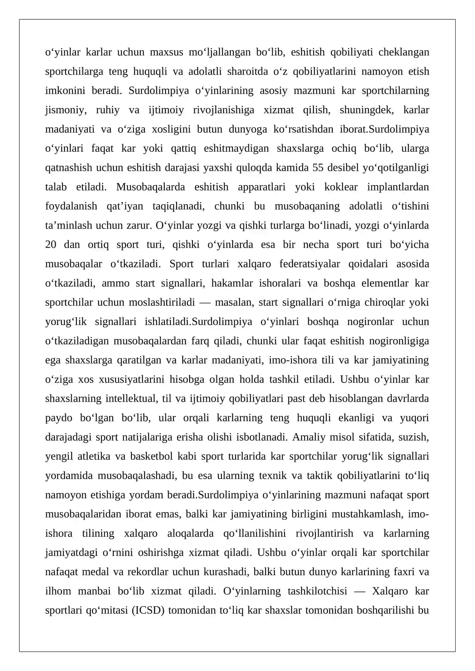 Surdolimpiya o‘yinlari 3