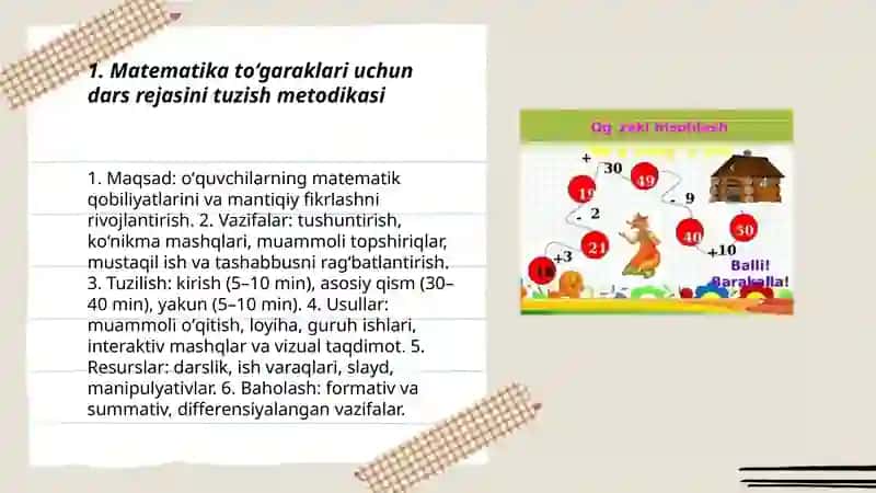 Matematika to‘garaklarni o‘tkazish metodikasi 3