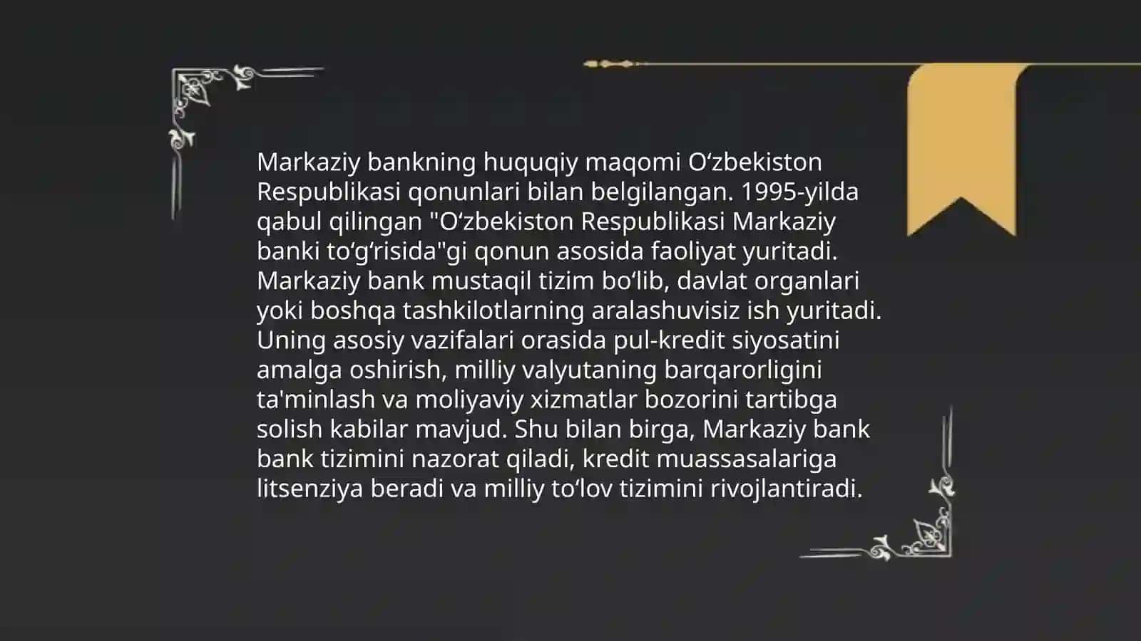 Markaziy bank mustaqilligi va maqomi 3