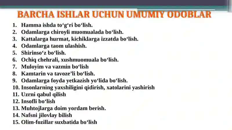 IJTIMOIY ODOBLAR 3