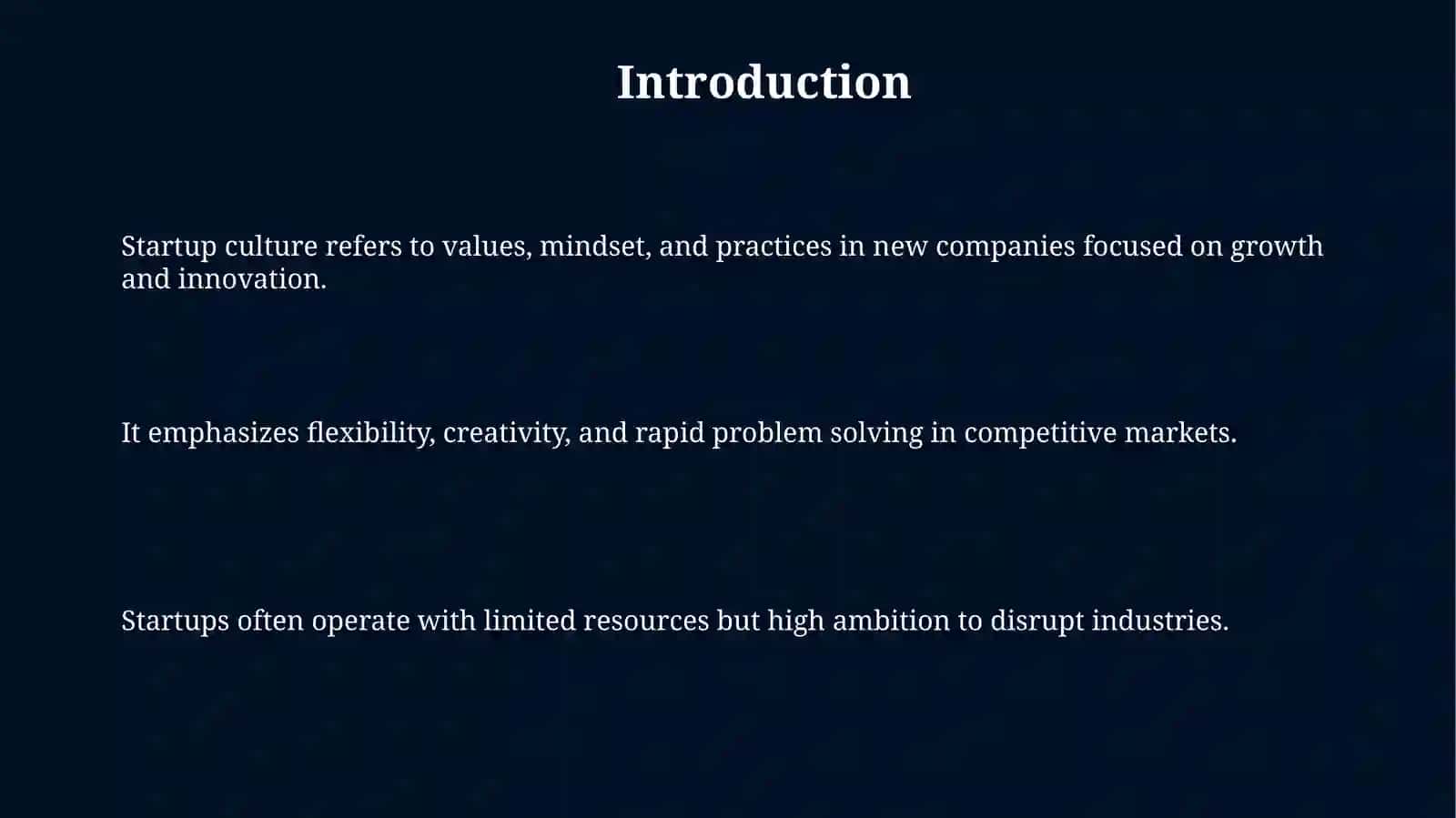 Start-Up Culture 3