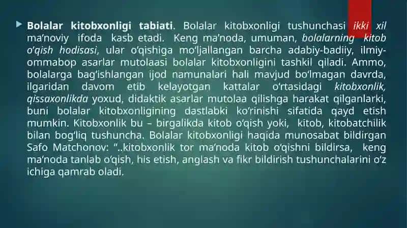 O`ZBEK BOLALAR KITOBXONLIGI TABIATI 3