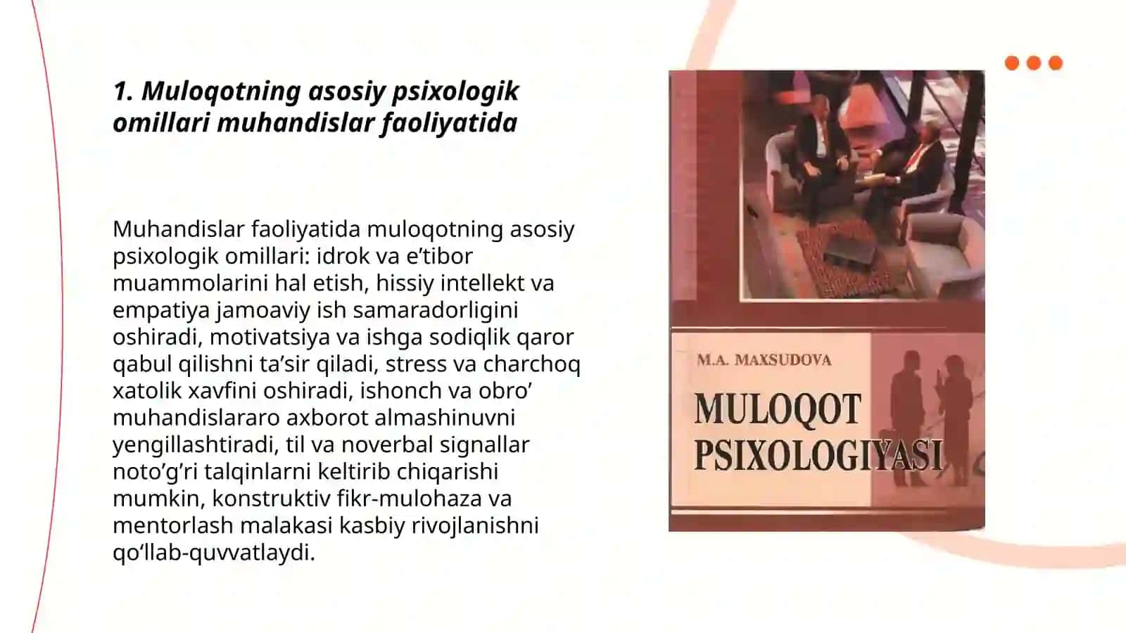 Muxandislarning muloqot psixologiyasi 3