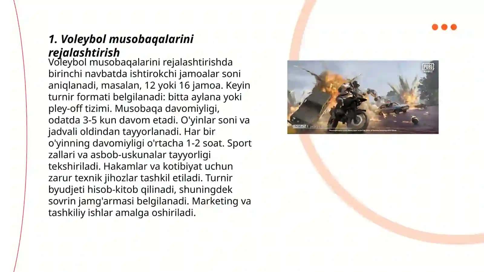 Valebol musobaqalarini tashkillash va o'tkazish 3