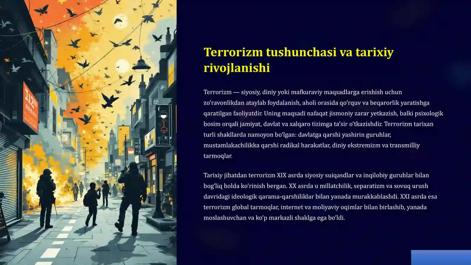 "Globallashuv sharoitida terrorizm' mavzusida taqdimot 3