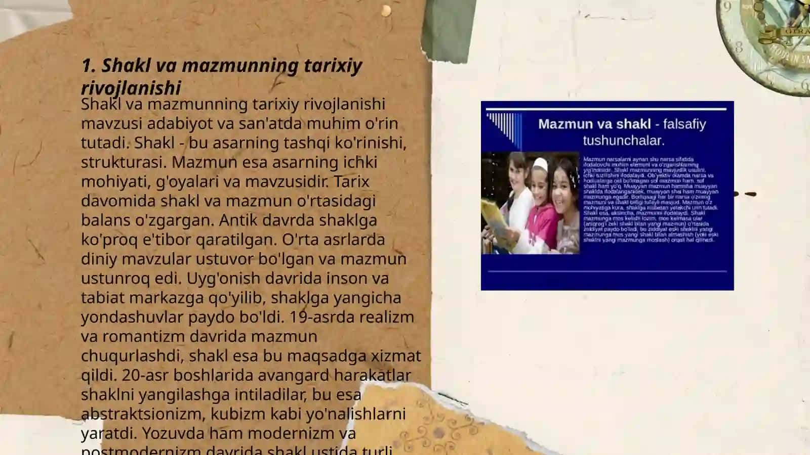 Shakl va mazmunning tarixiy rivojlanishi 3