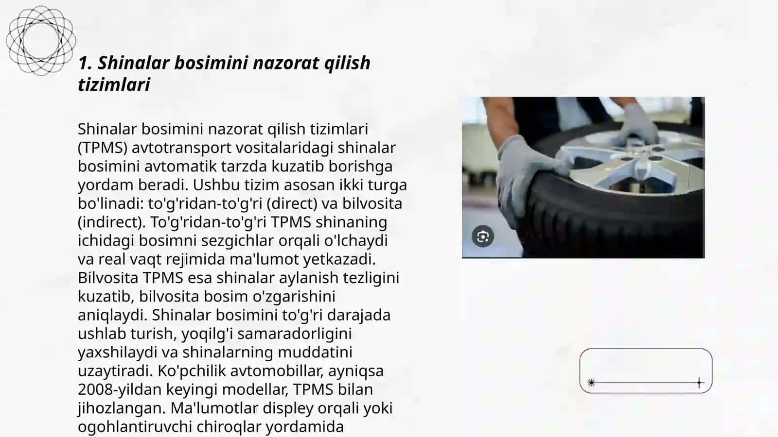 Shinalar bosimini nazorat qilish tizimlari 3