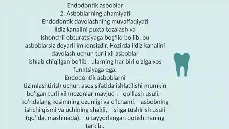 Ildiz kanallariga o'tish uchun qo‘llaniladigon asboblar 3