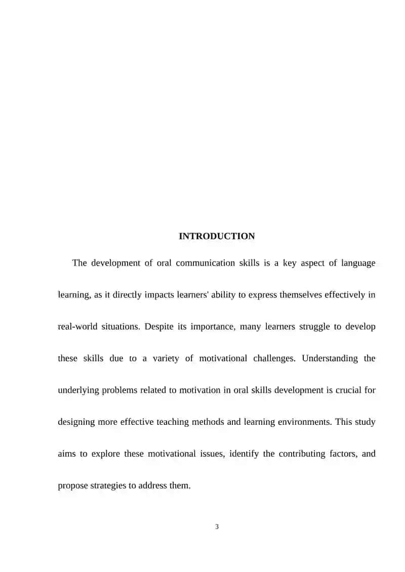Problems of Motivating in Developing Oral Skills 3