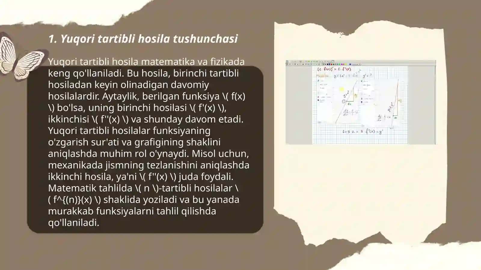 Yuqori tartibli hosila 3