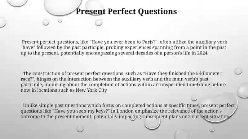 Present perfect 3