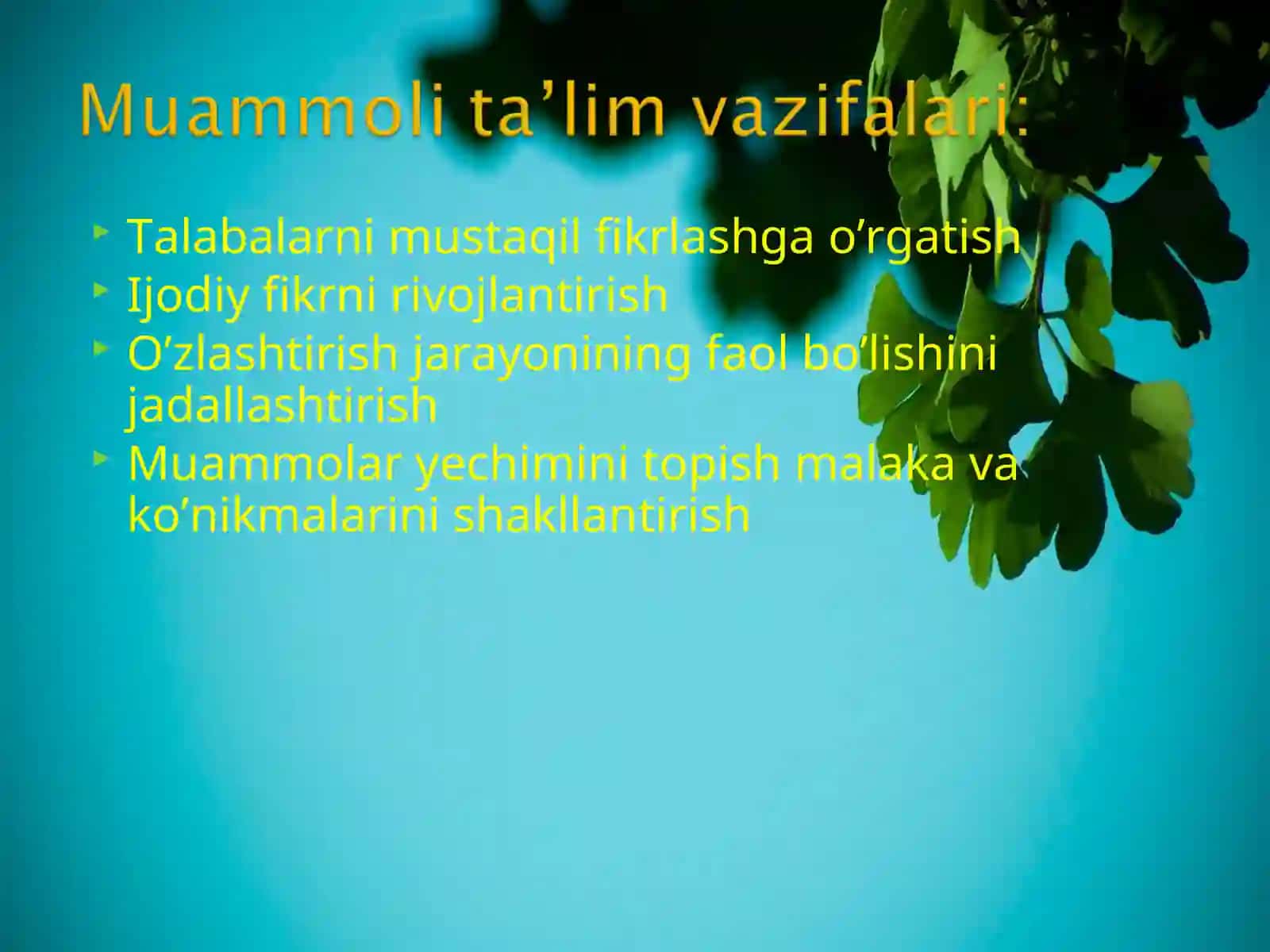 Muammoli ta’lim texnologiyasi 3