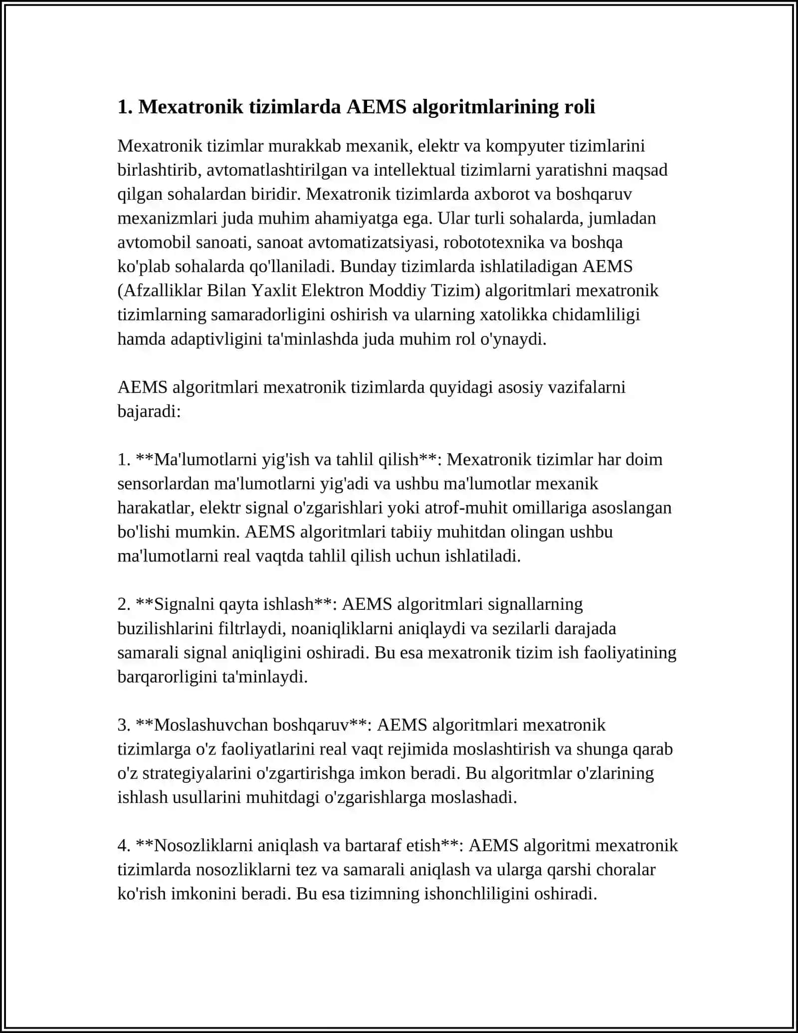 MEXATRON MODULLARDA AEMS LARNING QOʻLLANILISHI 3