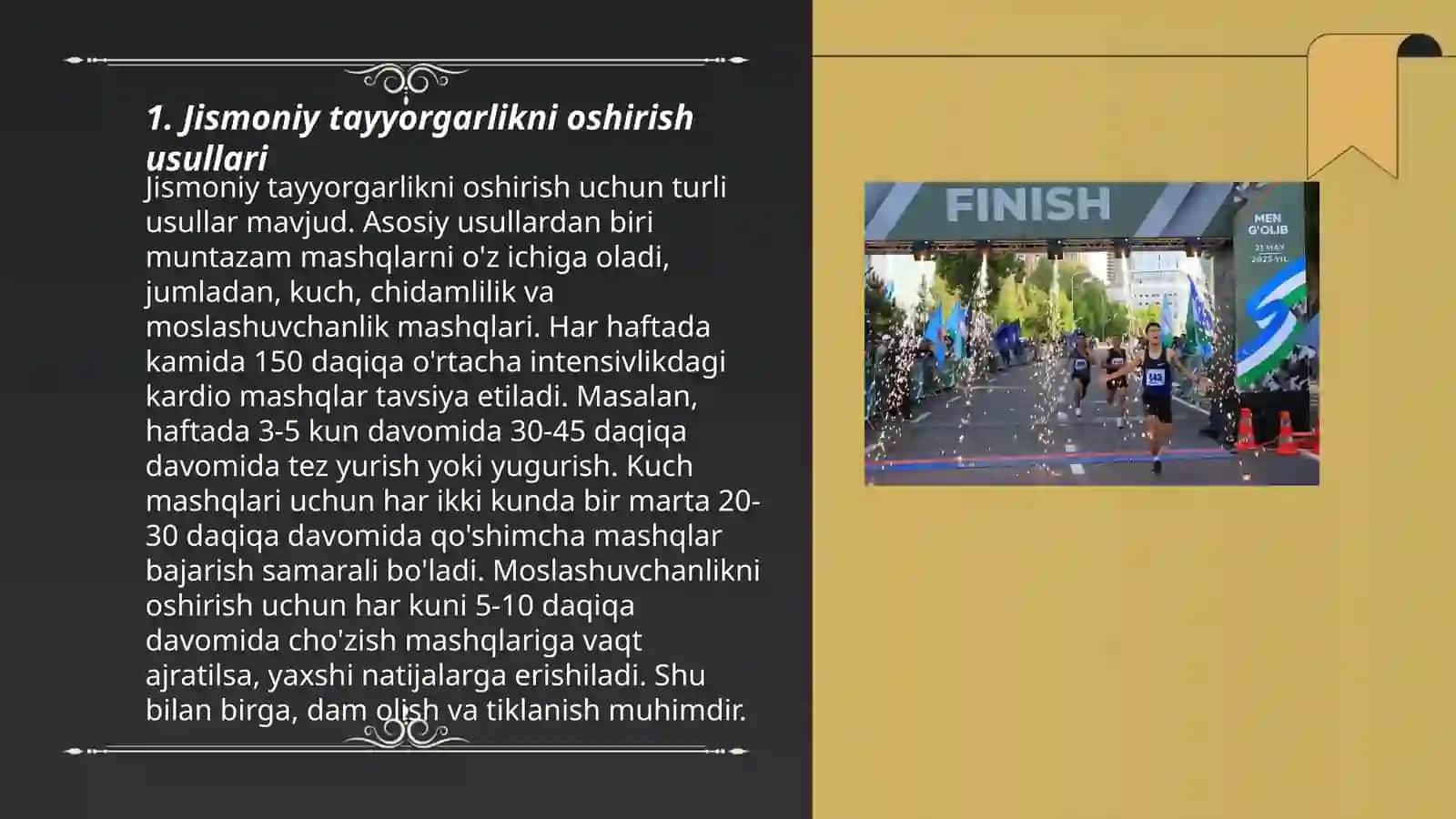 Jismoniy tayyorgarlikni oshirish usullari 3