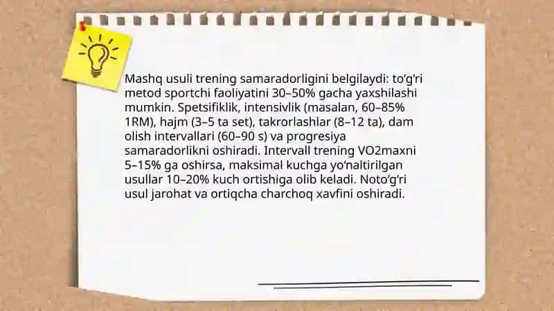 Mashq usulini ahamiyati 3