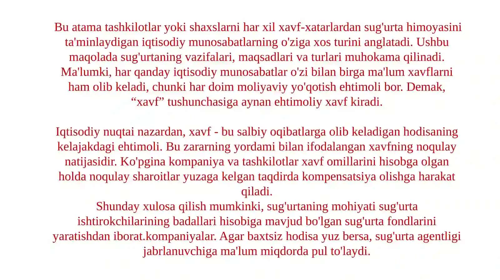 MOLYA ASOSLARI FANIDAN MUSTAQIL ISH 3