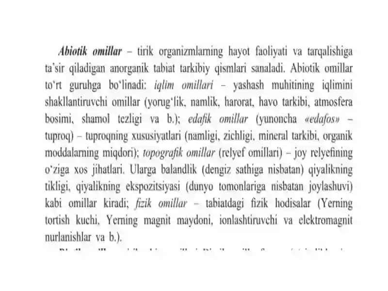 Abiotik omillar. Iqlim omillari 3