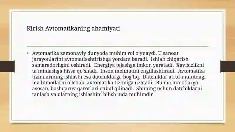 Aftomatikaning generator datchiklari 3