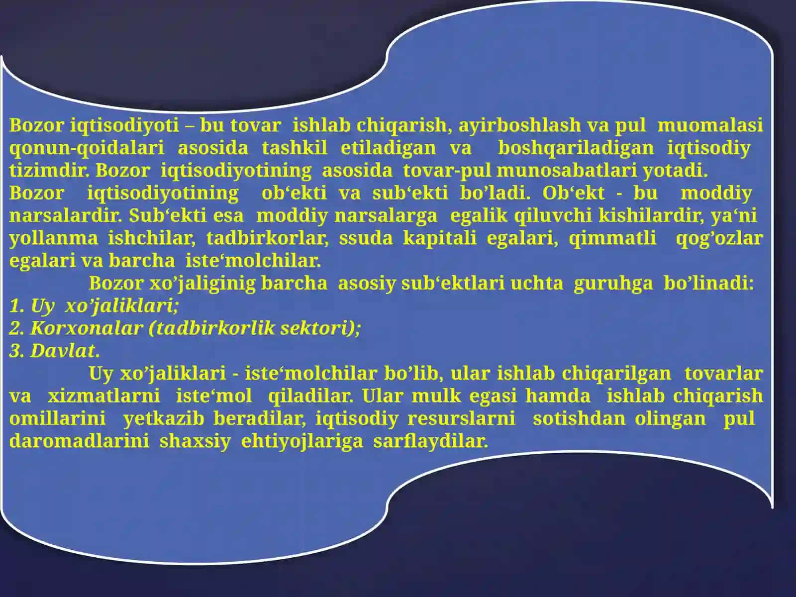 BOZOR MUVOZANATI VA MUTANOSIBLIGI 3