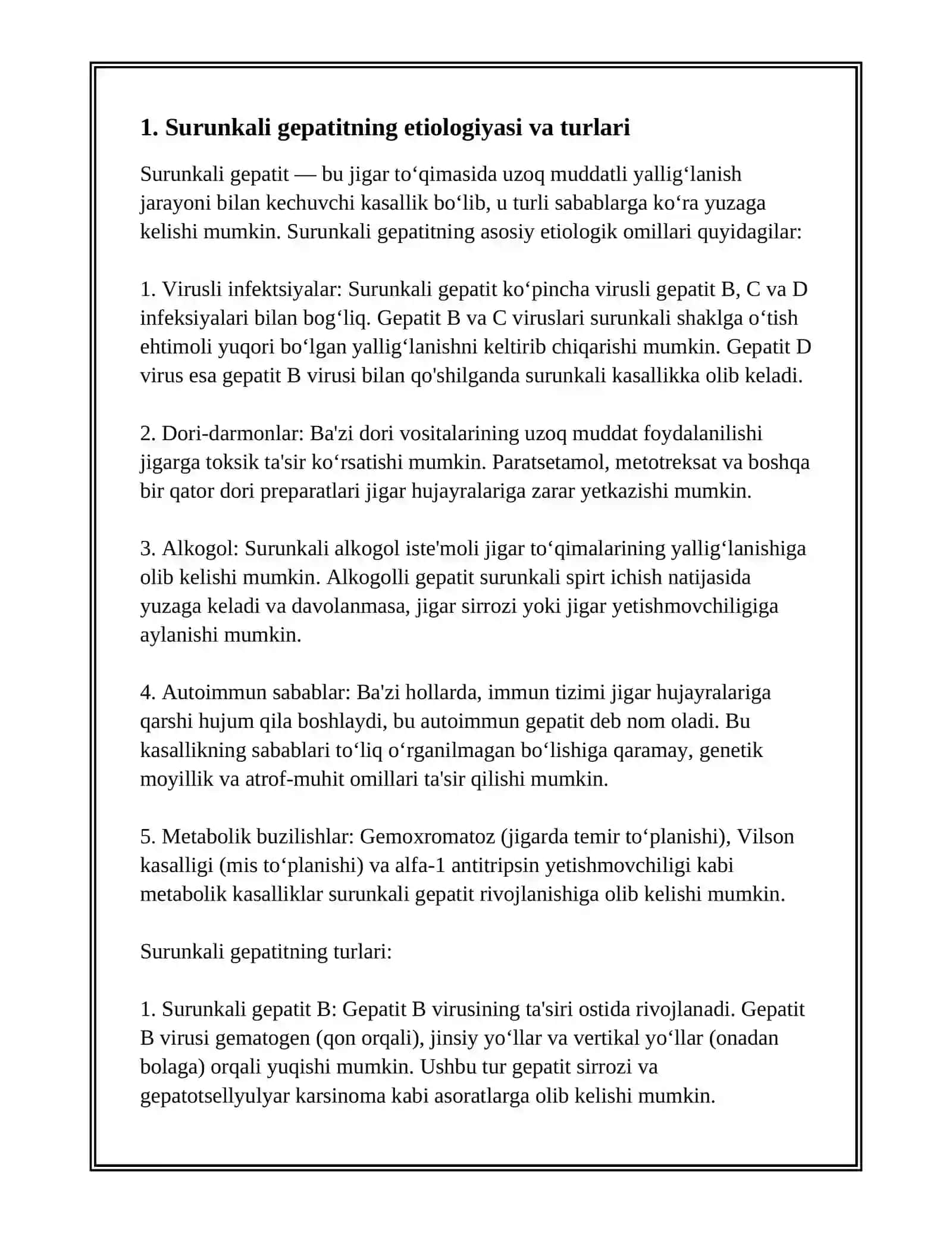 SURUNKALI GEPATIT. SURUNKALI XOLESISTIT 3