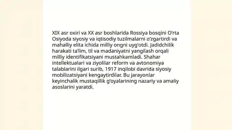 Oʻzbekistonda mustaqillik gʻoyalarining asoslari 3