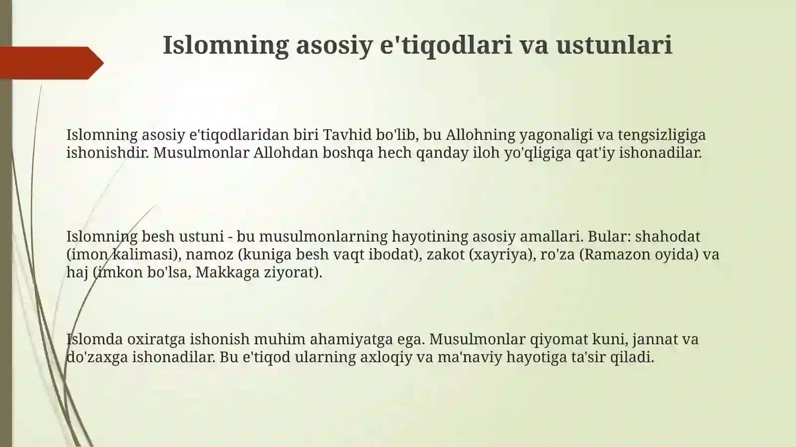 Islom dinining strukturasi va funksiyalari 3