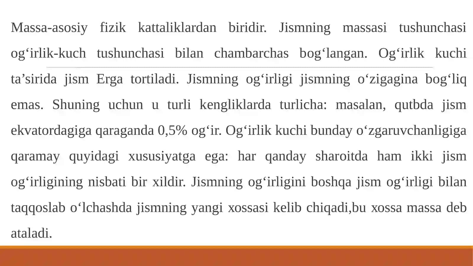 Jismning massasi va uni о‘lchash 3