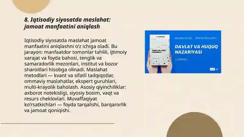 Maslahat nazariyasi 3