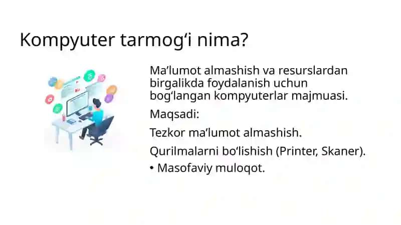 Kompyuter tarmoqlari va internet:Lokalva global tarmoqlar, TCP/IP protokoli 3