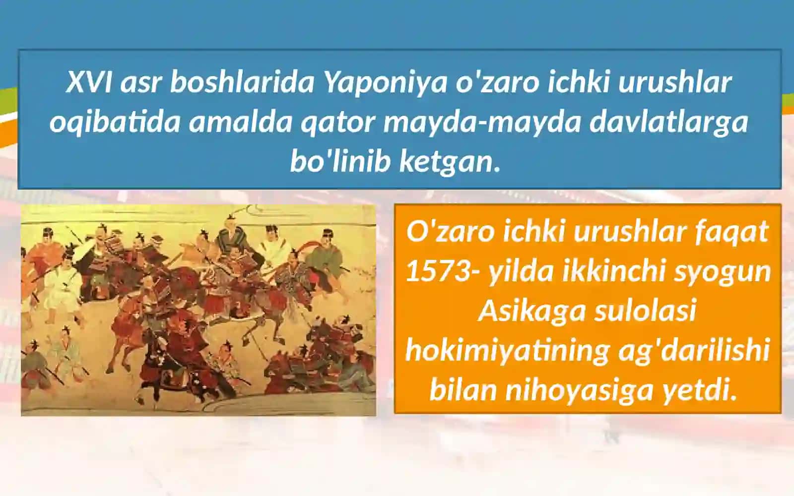 XVI - XVIII asrlarda Yaponiya 3