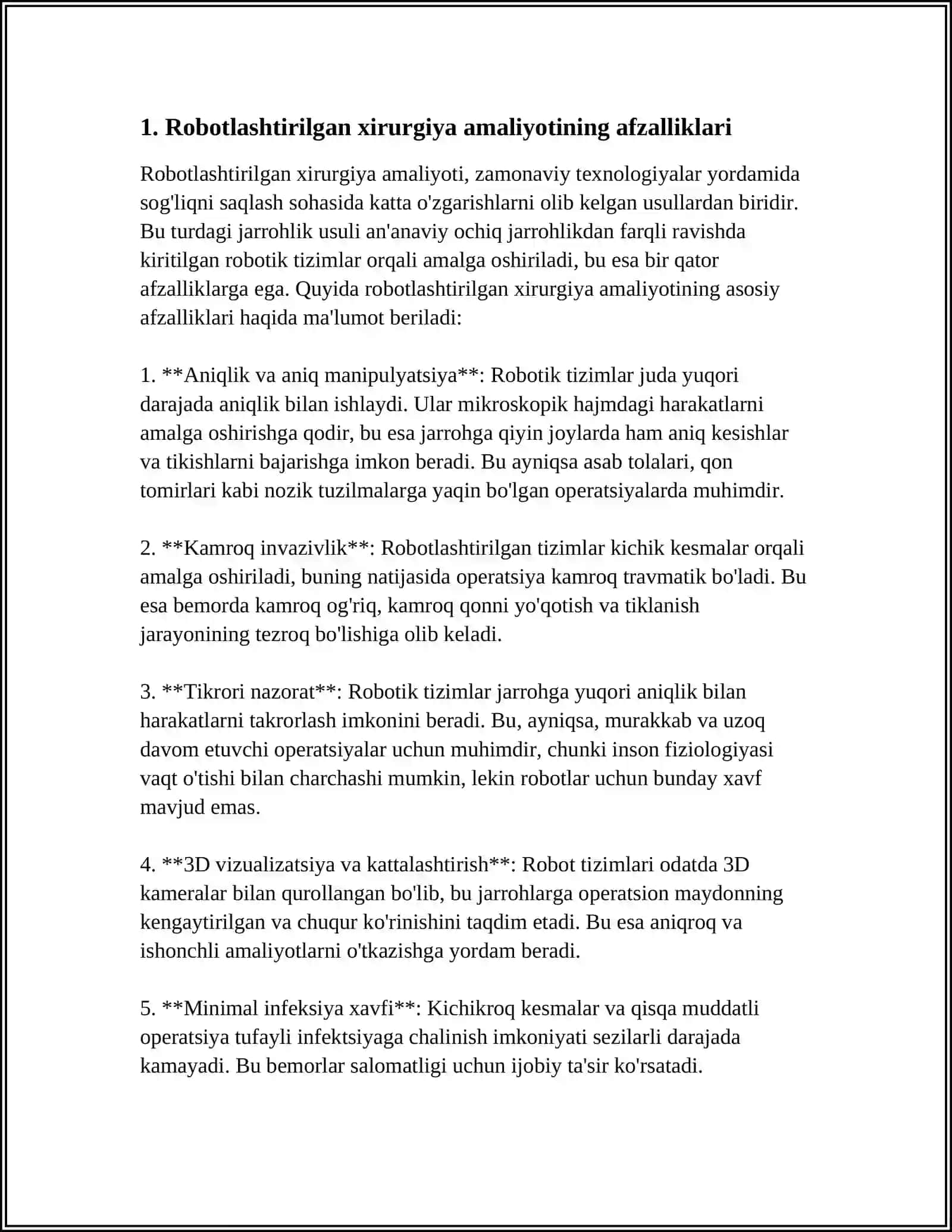 ROBOTLASHTIRILGAN XIRURGIYA AMALIYOTI 3
