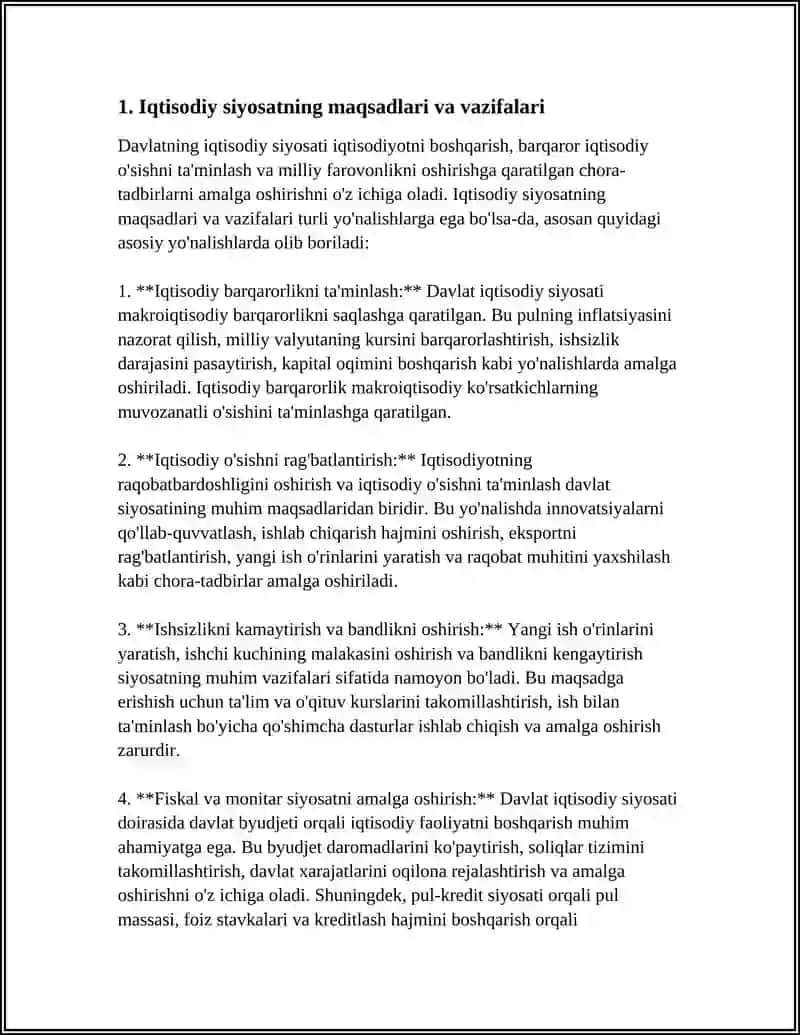 DAVLATNING IQTISODIY SIYOSATI 3