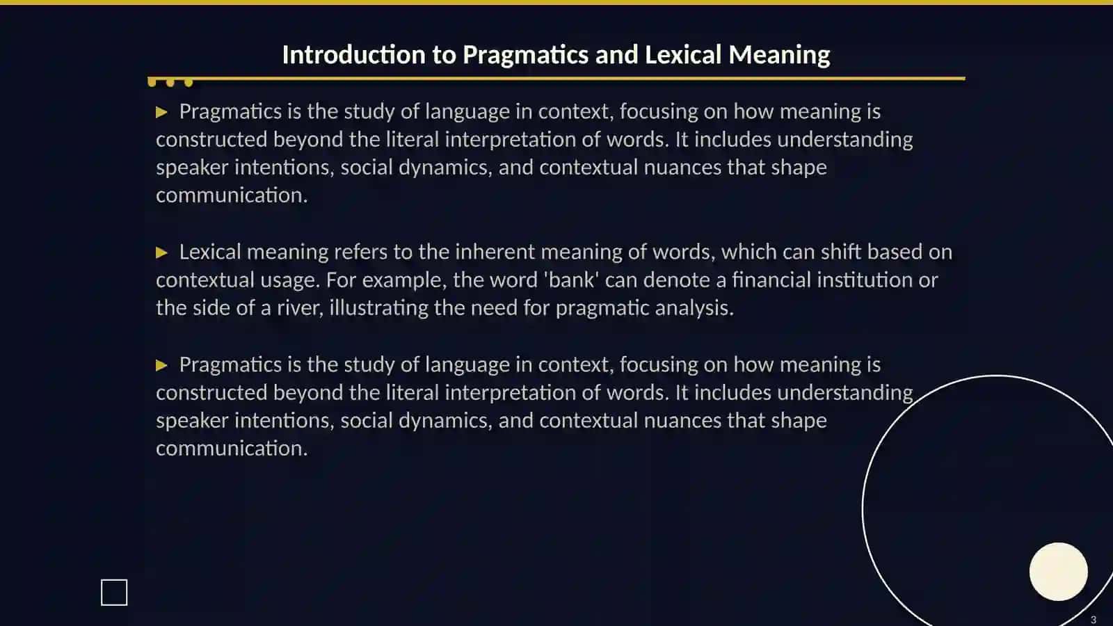Pragmatic Variation of Lexical Meaning in Different Contexts 3
