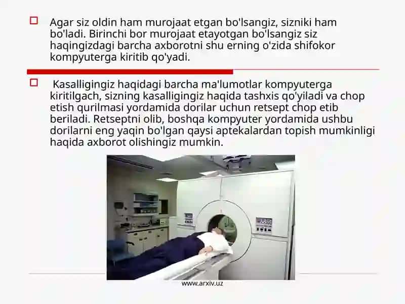 Tibbiyotda Tayinlangan Maxsus Kompyuter Tizimlari 3