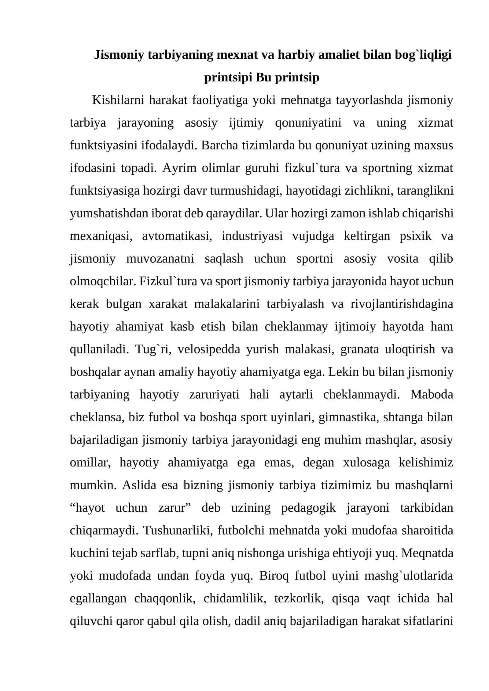 Jismoniy tarbiyani o‘qitish printsiplari 3