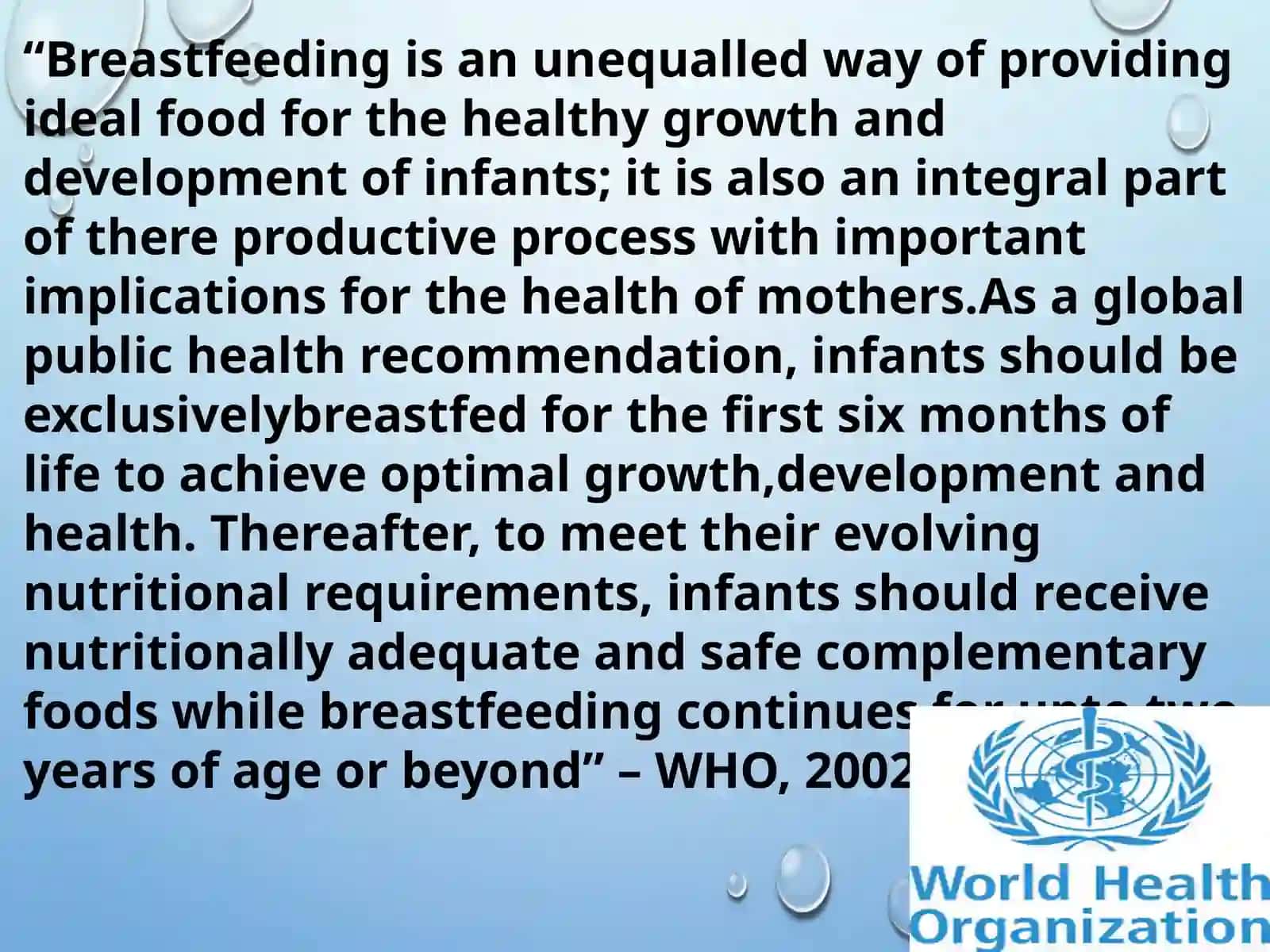 Nutritional Guidelines for infants and Children 3