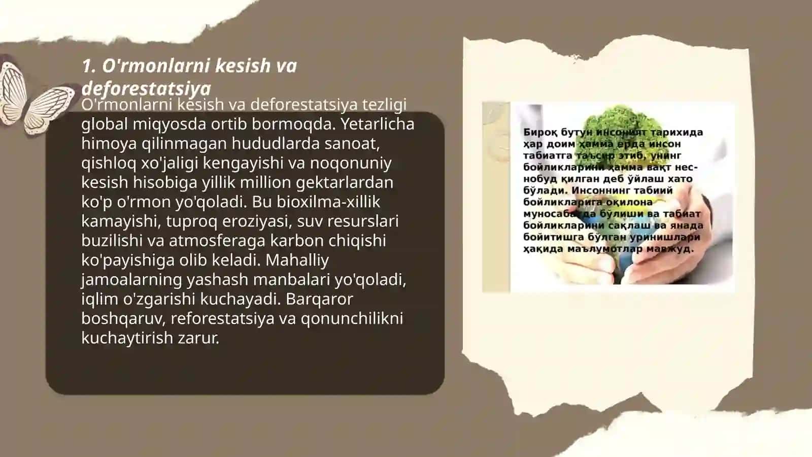 Insonning tabiatga ta’siri 3