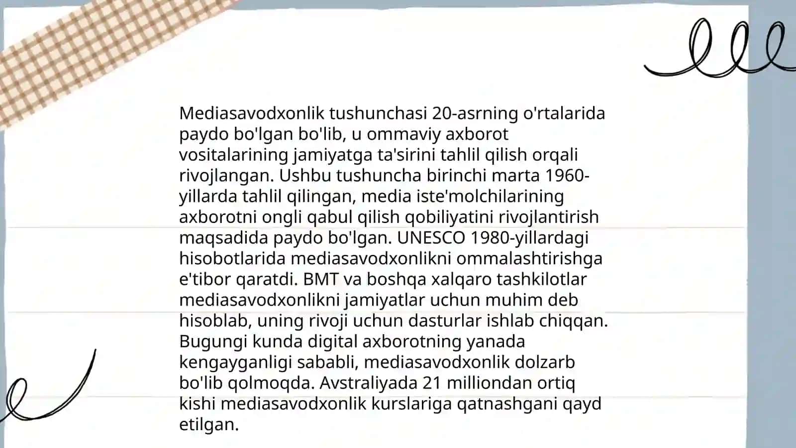 Mediasavodxonlik va axborot madaniyat fanining tarixiy evolyutsiyasi 3